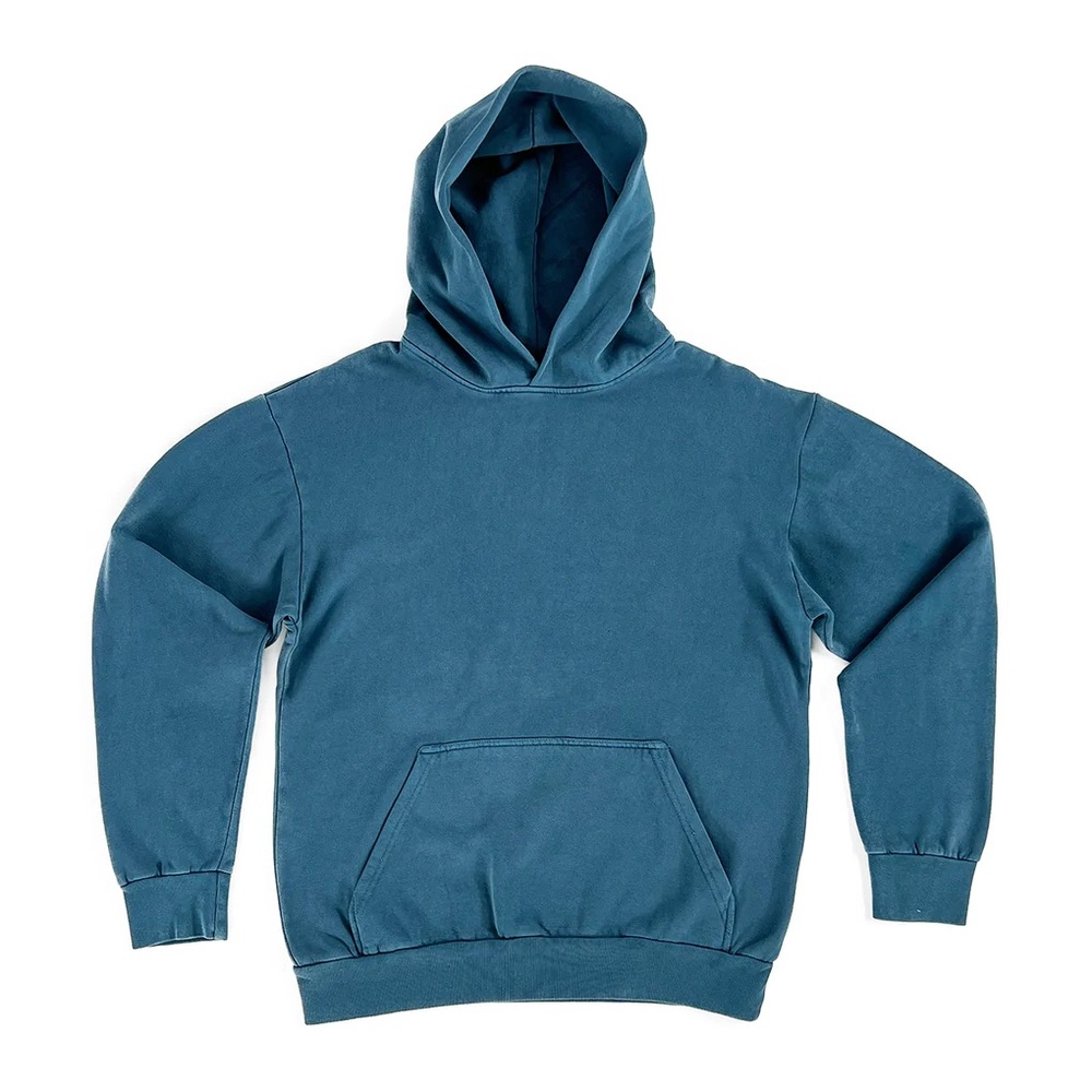 NEW HEAVY WEIGHT VINTAGE BLUE HOODIE SIZE LARGE